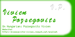 vivien pozsegovits business card